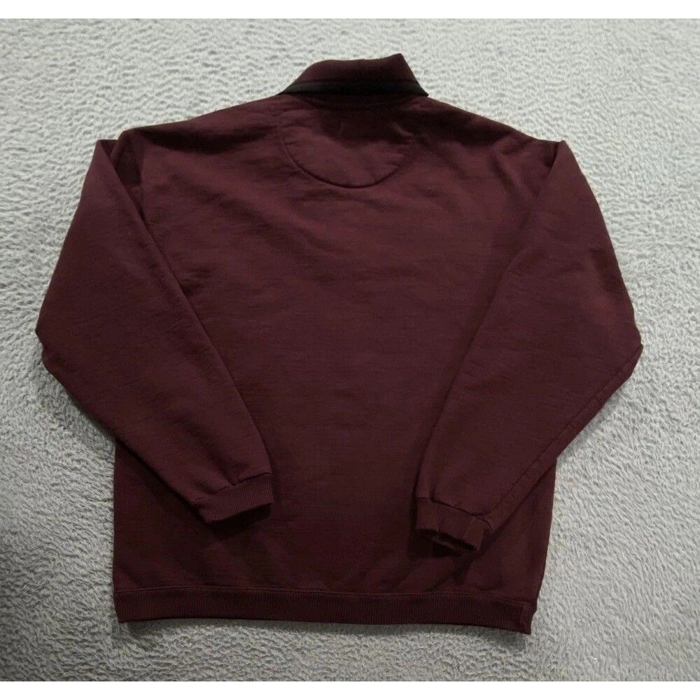 Bulletin Polo Shirt Mens Medium Maroon Whistler Since 1965 Long Sleeve Cotton - Picture 11 of 12